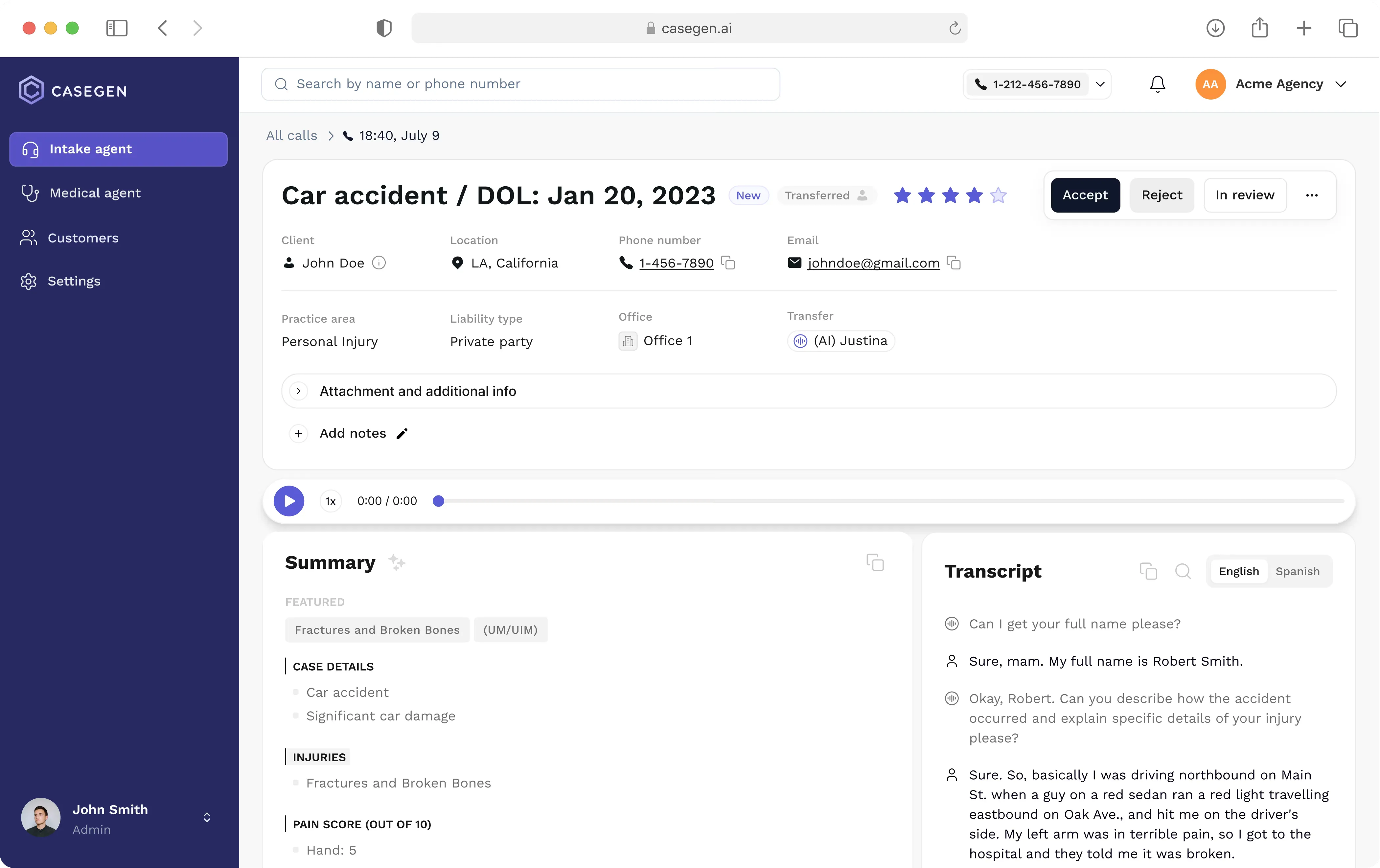 Casegen AI Platform